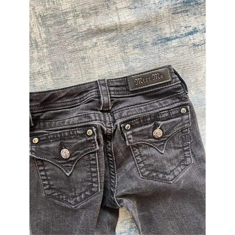 Miss Me Black Faded JK4009S105 Skinny Jeans Girls 14
